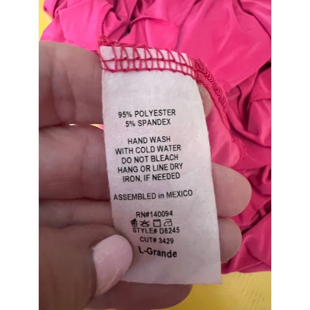 ☀️Sincerely Jules Hot Pink Halter Tie Neck Cowl Neck Slip Midi Dress Size L NWT - Picture 6 of 6